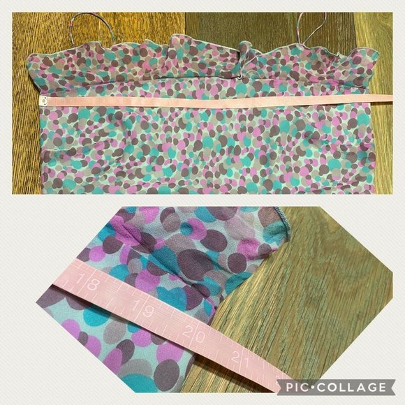 Monsoon USA 14 Polka Dot Abstract Ruffle Accent Tank Top Lined NWD - Picture 11 of 12